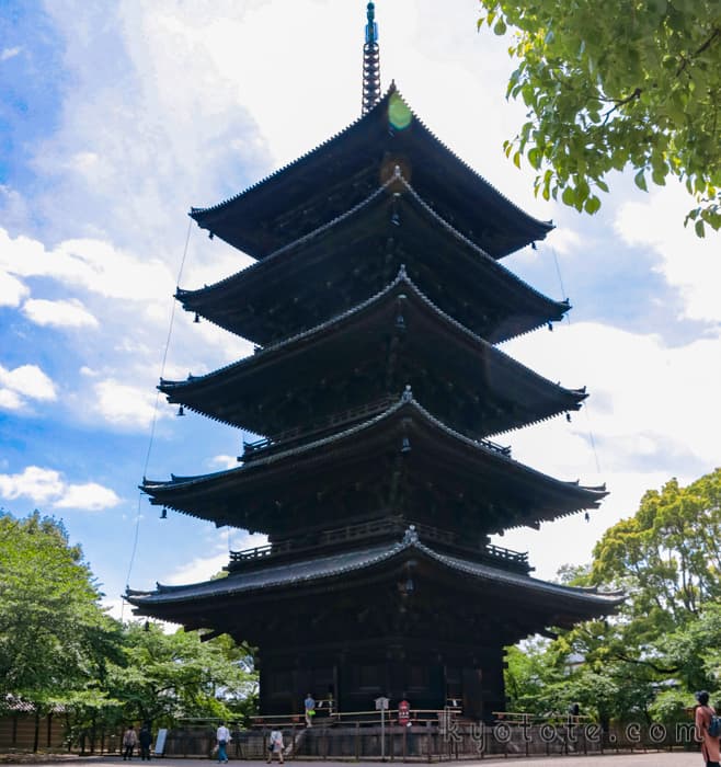 国宝に指定されている東寺の五重塔